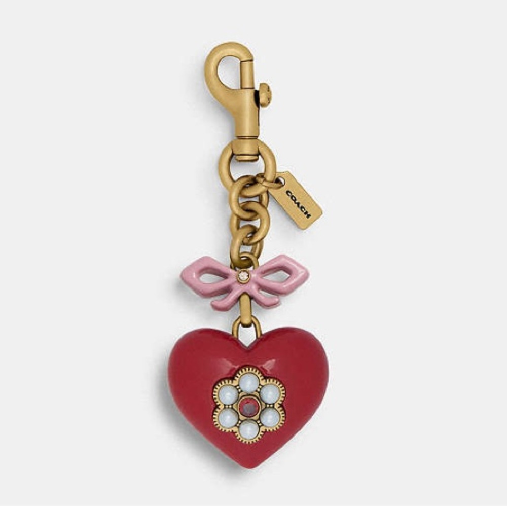 Coach Hearth Bag Charm Red